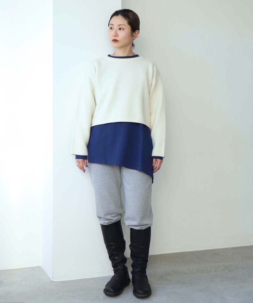 nitca（ニトカ）の「5Gエアーヤーン ショートプルオーバー（ニット/セーター・レディース・ブラック/オレンジ/アイボリー・FREE）」の17枚目の写真