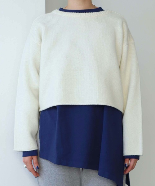 nitca（ニトカ）の「5Gエアーヤーン ショートプルオーバー（ニット/セーター・レディース・ブラック/オレンジ/アイボリー・FREE）」の19枚目の写真