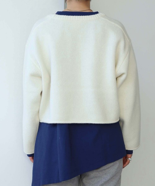 nitca（ニトカ）の「5Gエアーヤーン ショートプルオーバー（ニット/セーター・レディース・ブラック/オレンジ/アイボリー・FREE）」の21枚目の写真