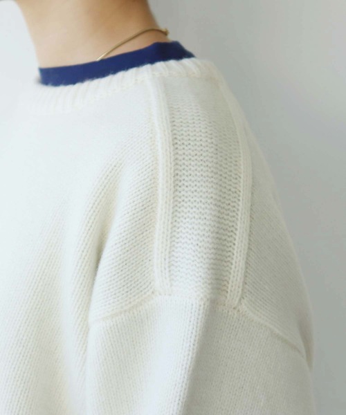 nitca（ニトカ）の「5Gエアーヤーン ショートプルオーバー（ニット/セーター・レディース・ブラック/オレンジ/アイボリー・FREE）」の22枚目の写真