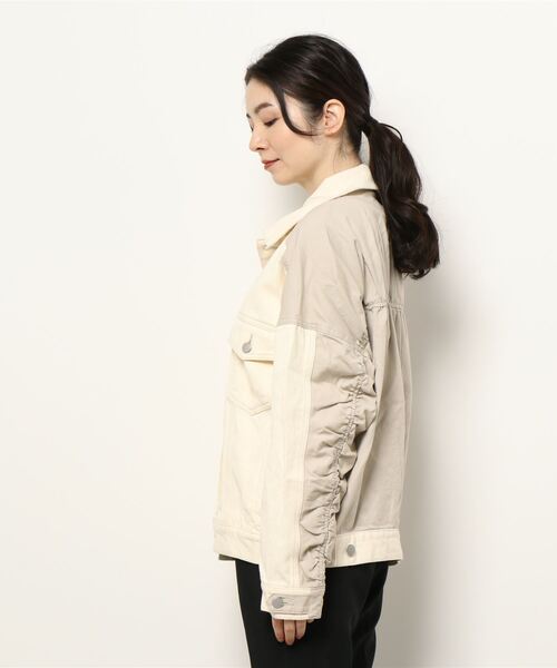 ENVYM（アンビー）の「スウィッチングツイルＪＫ（ミリタリージャケット・レディース・ブラック/アイボリー・FREE）」の7枚目の写真