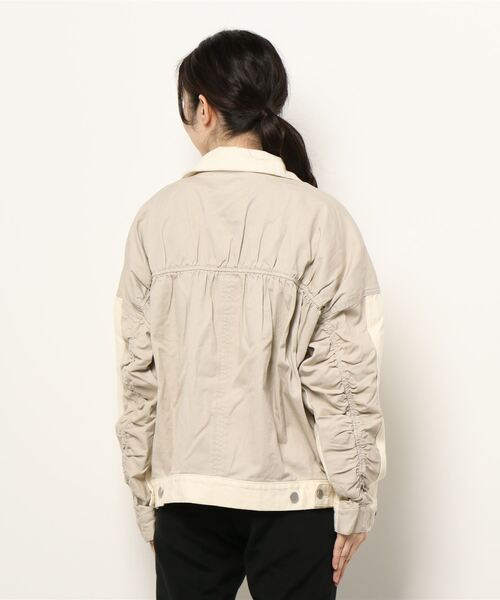 ENVYM（アンビー）の「スウィッチングツイルＪＫ（ミリタリージャケット・レディース・ブラック/アイボリー・FREE）」の12枚目の写真