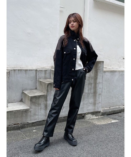 ENVYM（アンビー）の「スウィッチングツイルＪＫ（ミリタリージャケット・レディース・ブラック/アイボリー・FREE）」の10枚目の写真