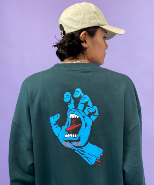 SANTA CRUZ(サンタクルーズ)の「【ZOZOTOWN限定アイテム】SANTACRUZ/サンタクルーズ オーバーサイズ バックプリントクルースウェット 502213307(スウェット・メンズ・ホワイト/グリーン/ブラック/グレー・XXL/L/XL/M)」の4枚目の写真