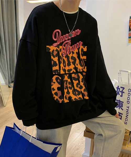 HOOK(フック)の「【HOOK】アメカジアンティーク風イラストプリントビッグシルエットスウェット(スウェット・メンズ・ホワイト/ライトグレー/ブラック/アイボリー/ブラック系その他・M/L/XL/XXL)」の6枚目の写真