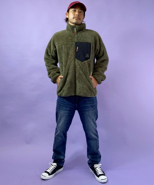 CHUMS（チャムス）の「CHUMS/チャムス ボンディングフリースジャケット  CH04-1277（その他アウター・メンズ・ブラック/グレー/ベージュ/カーキ/マルチ/ブルー系その他/グレー系その他・M/L/XL）」の21枚目の写真