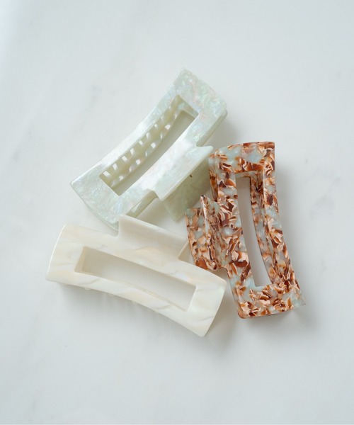 Kastane（カスタネ）の「ワイドスクエアヘアクリップ（バレッタ/ヘアクリップ・レディース・アイボリー/ブラウン/ブルー/その他/ブラック・FREE）」の14枚目の写真