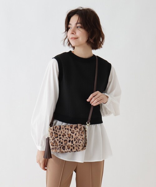 DRESKIP（ドレスキップ）の「◆フェイクファーキューブショルダー（ショルダーバッグ・レディース・チャコールグレー/ブラウン系その他/ライトベージュ/ブラック系3/ブラウン系1/アイボリー・00）」の14枚目の写真