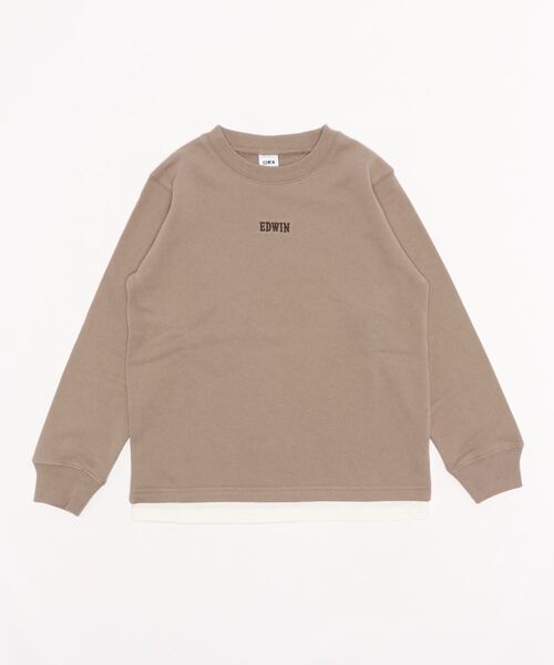 EDWIN（エドウィン）の「【130cm-160cm】EDWIN キッズ ロゴクルー  