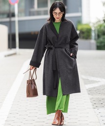 coca（coca） | ミックスシャギーコート(ノーカラーコート)