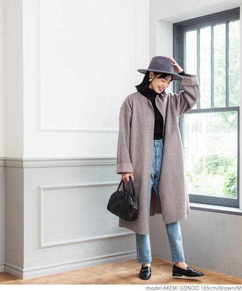 nowos シャギーコート　美品 ビッグチェックウォームシャギーコート(その他のコート・ブルゾン