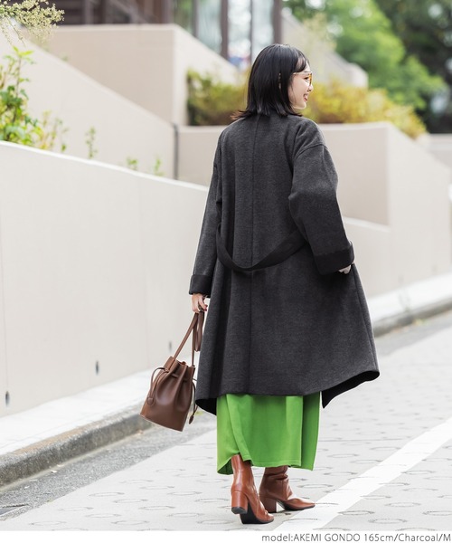 ミックスシャギーコート（ノーカラーコート）｜coca（coca）（コカ）の