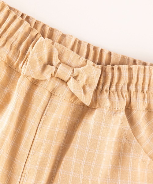 KP(ケーピー)の「リボン・レース付きストレッチチェックパンツ(110-130cm)(その他パンツ・キッズ・ブラック/ベージュ・110cm/120cm/130cm)」の3枚目の写真