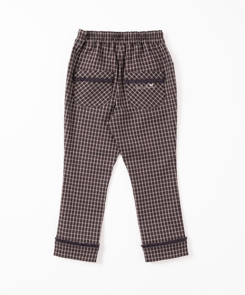 KP(ケーピー)の「リボン・レース付きストレッチチェックパンツ(110-130cm)(その他パンツ・キッズ・ブラック/ベージュ・110cm/120cm/130cm)」の5枚目の写真
