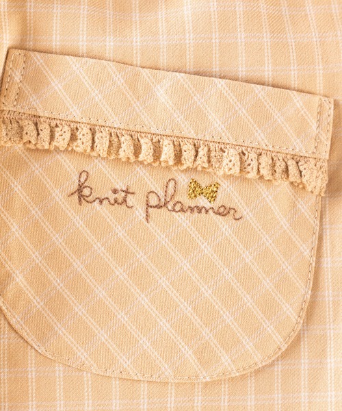 KP(ケーピー)の「リボン・レース付きストレッチチェックパンツ(110-130cm)(その他パンツ・キッズ・ブラック/ベージュ・110cm/120cm/130cm)」の6枚目の写真