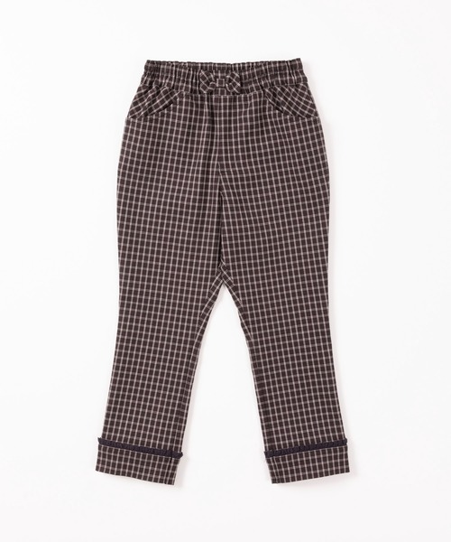 KP(ケーピー)の「リボン・レース付きストレッチチェックパンツ(110-130cm)(その他パンツ・キッズ・ブラック/ベージュ・110cm/120cm/130cm)」の7枚目の写真