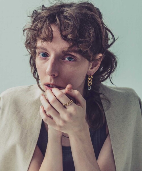 and cloud（アンドクラウド）の「Curb Chain Ring（リング・レディース・イエローゴールド/シルバー/ブラック・M/LL/L）」の12枚目の写真