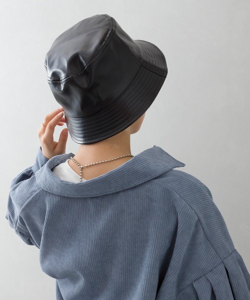 SpRay(スプレイ)の「合皮ステッチバケットハット(その他小物・レディース・ブラック・FREE)」の6枚目の写真