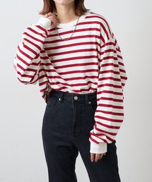 CIAOPANIC TYPY | 裏起毛天竺ボーダー クルーネックプルオーバー(Tシャツ/カットソー)