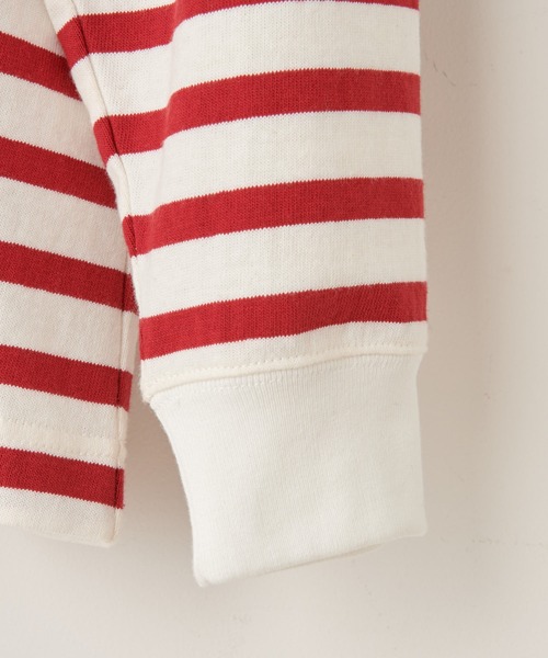 CIAOPANIC TYPY（チャオパニックティピー）の「裏起毛天竺ボーダー クルーネックプルオーバー（Tシャツ/カットソー・メンズ・ネイビー/レッド・S/M/L）」の17枚目の写真