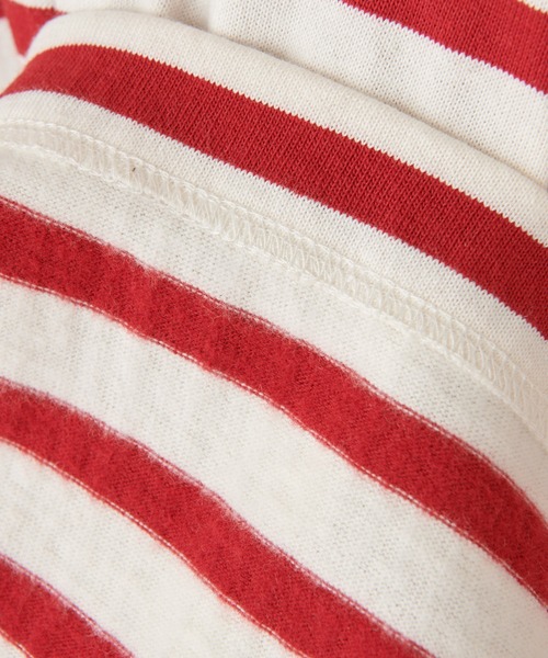 CIAOPANIC TYPY（チャオパニックティピー）の「裏起毛天竺ボーダー クルーネックプルオーバー（Tシャツ/カットソー・メンズ・ネイビー/レッド・S/M/L）」の18枚目の写真