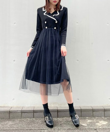 Crea titty&Co. PETIT | 【Crea titty&Co.PETIT】チュールレイヤードニットワンピース(ワンピース)