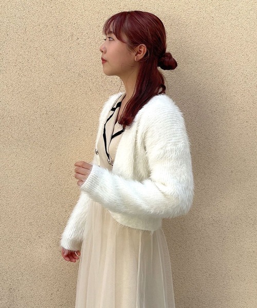 Crea titty&Co. PETIT(クレアティティーアンドコープチ)の「【Crea titty&Co.PETIT】チュールレイヤードニットワンピース(ワンピース・レディース・ベージュ/ブラック・FREE)」の6枚目の写真