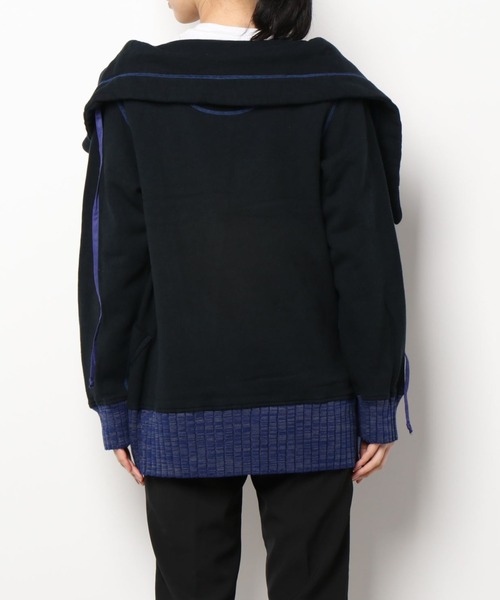 メッシュリバー裏毛ナッピング起毛ビッグカラーブルゾン メッシュリバー裏毛ナッピング起毛ビッグカラーブルゾン メッシュ