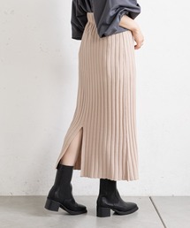 ナローシルエットリブニットスカート