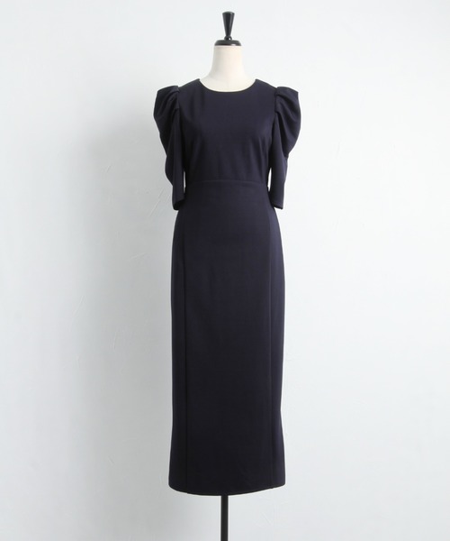 &. NOSTALGIA（アンドドットノスタルジア）の「【harさんコラボ】パワショルIラインワンピース（ワンピース・レディース・ブラック/ダークネイビー・FREE）」の15枚目の写真