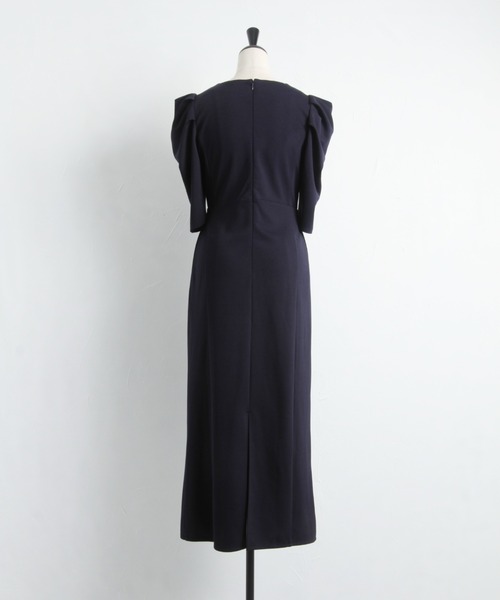 &. NOSTALGIA（アンドドットノスタルジア）の「【harさんコラボ】パワショルIラインワンピース（ワンピース・レディース・ブラック/ダークネイビー・FREE）」の13枚目の写真