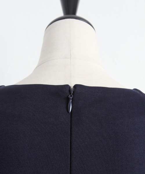 &. NOSTALGIA（アンドドットノスタルジア）の「【harさんコラボ】パワショルIラインワンピース（ワンピース・レディース・ブラック/ダークネイビー・FREE）」の7枚目の写真