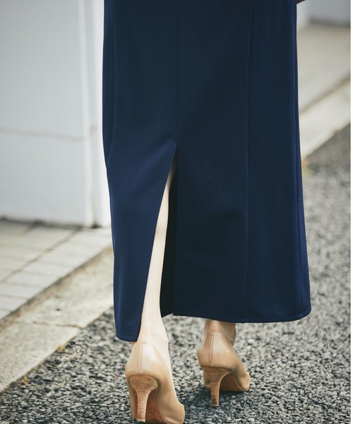 &. NOSTALGIA（アンドドットノスタルジア）の「【harさんコラボ】パワショルIラインワンピース（ワンピース・レディース・ブラック/ダークネイビー・FREE）」の5枚目の写真