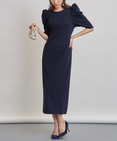 &. NOSTALGIA（アンドドットノスタルジア）の「【harさんコラボ】パワショルIラインワンピース（ワンピース・レディース・ブラック/ダークネイビー・FREE）」の21枚目の写真