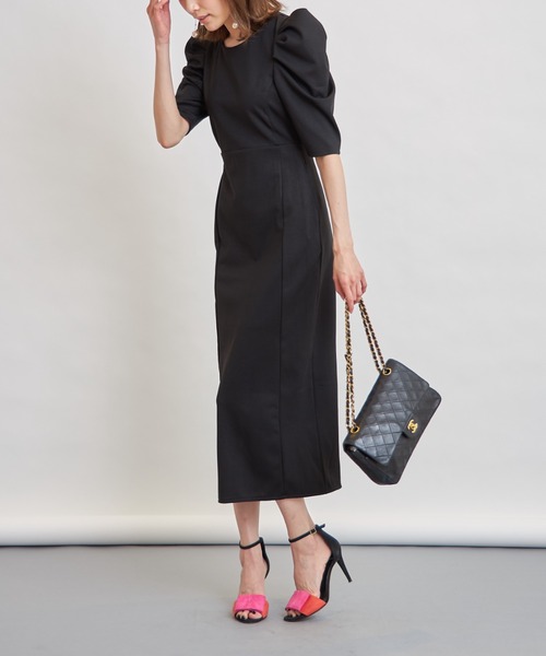 &. NOSTALGIA（アンドドットノスタルジア）の「【harさんコラボ】パワショルIラインワンピース（ワンピース・レディース・ブラック/ダークネイビー・FREE）」の18枚目の写真