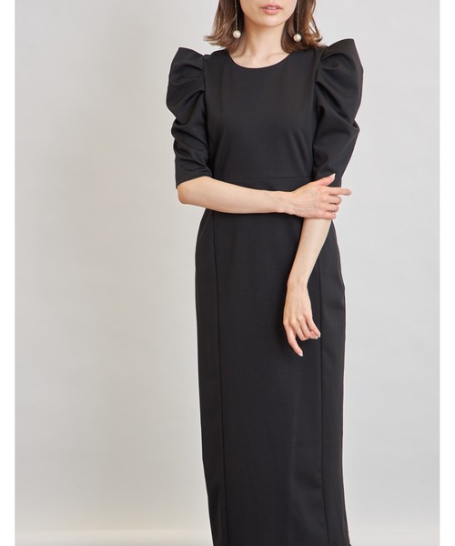 &. NOSTALGIA（アンドドットノスタルジア）の「【harさんコラボ】パワショルIラインワンピース（ワンピース・レディース・ブラック/ダークネイビー・FREE）」の19枚目の写真