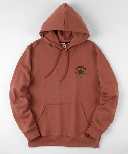 CONVERSE（コンバース）の「【CONVERSE/コンバース】サガラ刺繍 ワンポイント プルパーカー/ブランドロゴ フーディー/裏毛（パーカー・メンズ・ホワイト/ブラック/グレー/レッド系その他/ベージュ/ブルーグリーン・M/L/XL）」の6枚目の写真