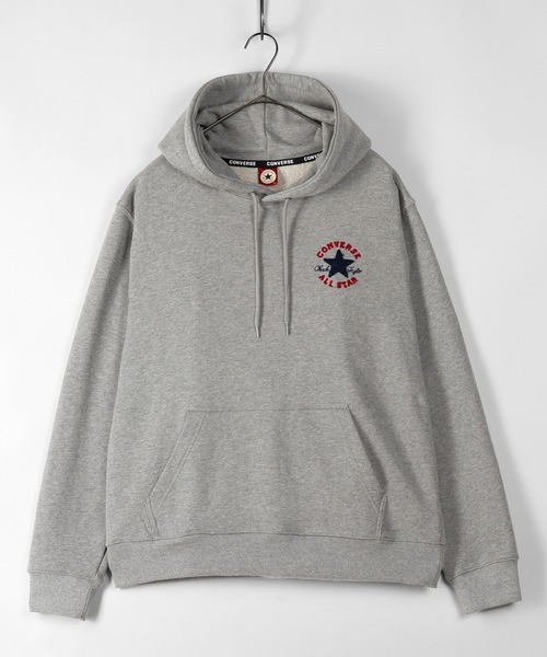 CONVERSE（コンバース）の「【CONVERSE/コンバース】サガラ刺繍 ワンポイント プルパーカー/ブランドロゴ フーディー/裏毛（パーカー・メンズ・ホワイト/ブラック/グレー/レッド系その他/ベージュ/ブルーグリーン・M/L/XL）」の7枚目の写真