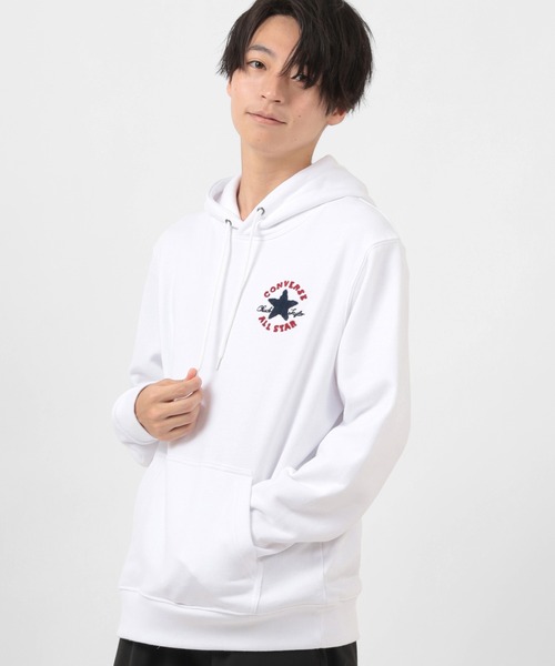 CONVERSE（コンバース）の「【CONVERSE/コンバース】サガラ刺繍 ワンポイント プルパーカー/ブランドロゴ フーディー/裏毛（パーカー・メンズ・ホワイト/ブラック/グレー/レッド系その他/ベージュ/ブルーグリーン・M/L/XL）」の13枚目の写真
