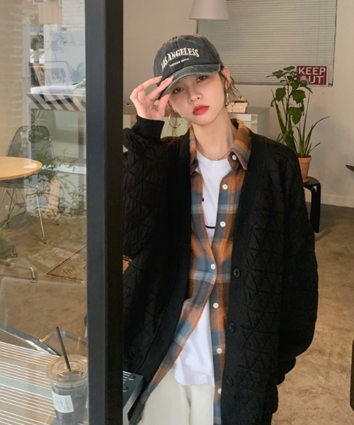 MANGROVE（マングローブ）の「ノーカラーキルティングブルゾン（ブルゾン・レディース・カーキ/ブラック・FREE）」の7枚目の写真