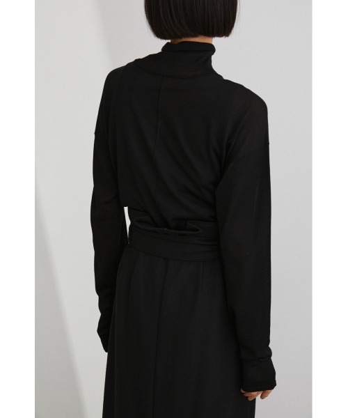 STYLEMIXER スタイルミキサー シアールーズネックロングニット カーキ STYLEMIXER（スタイルミキサー）の「シアールーズネックロングニット
