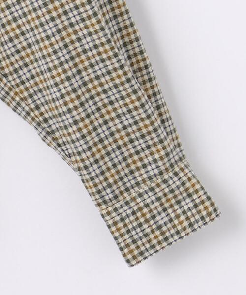 green label relaxing（グリーンレーベルリラクシング）の「コットンリヨセルチェック ジャストルーズ バンドカラー シャツ（シャツ/ブラウス・メンズ・ネイビー/ベージュ/ブラウン・S/L/M）」の18枚目の写真