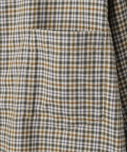 green label relaxing（グリーンレーベルリラクシング）の「コットンリヨセルチェック ジャストルーズ バンドカラー シャツ（シャツ/ブラウス・メンズ・ネイビー/ベージュ/ブラウン・S/L/M）」の16枚目の写真