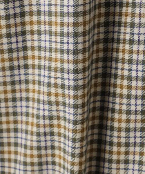 green label relaxing（グリーンレーベルリラクシング）の「コットンリヨセルチェック ジャストルーズ バンドカラー シャツ（シャツ/ブラウス・メンズ・ネイビー/ベージュ/ブラウン・S/L/M）」の15枚目の写真