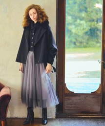 RUIRUE BOUTIQUE（ルイルエブティック）の「ウール100% Super120'sウール　カシミヤファーボクシーコート（その他アウター・レディース）」