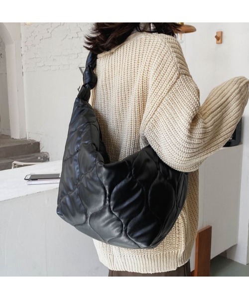 SETUP7(セットアップセブン)の「【SETUP7】キルティングショルダー KNF(ショルダーバッグ・レディース・ブラック/ブラック系2/ホワイト/グレー・FREE)」の7枚目の写真