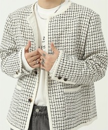 WESTBOY | 【WB ORIGINALS】Tweed No Collar Jacket WO21W4OT01(ブルゾン)