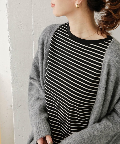URBAN RESEARCH DOORS(アーバンリサーチドアーズ)の「スムースボーダープルオーバー(Tシャツ/カットソー・レディース・ホワイト系その他/ブラック系その他・ONE)」の2枚目の写真
