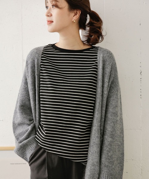 URBAN RESEARCH DOORS(アーバンリサーチドアーズ)の「スムースボーダープルオーバー(Tシャツ/カットソー・レディース・ホワイト系その他/ブラック系その他・ONE)」の3枚目の写真