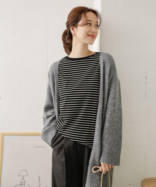 URBAN RESEARCH DOORS(アーバンリサーチドアーズ)の「スムースボーダープルオーバー(Tシャツ/カットソー・レディース・ホワイト系その他/ブラック系その他・ONE)」の6枚目の写真
